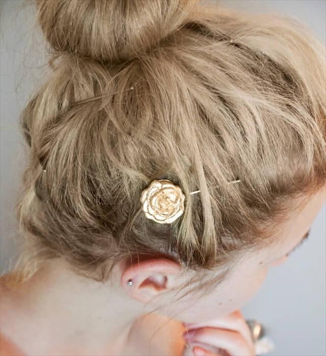 Gold Flower Hair Pin