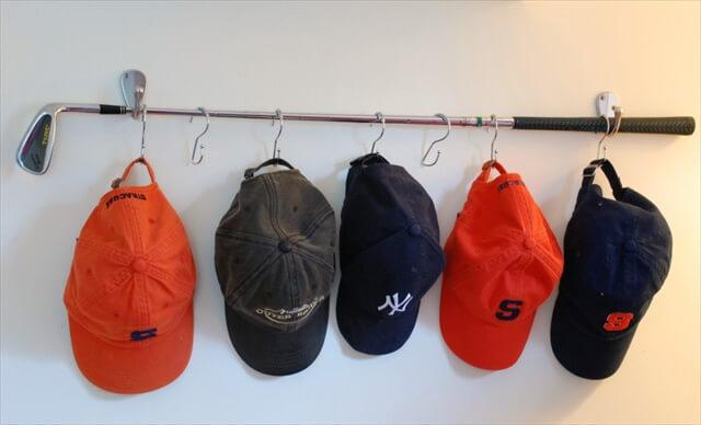 Golf Club Hat Rack