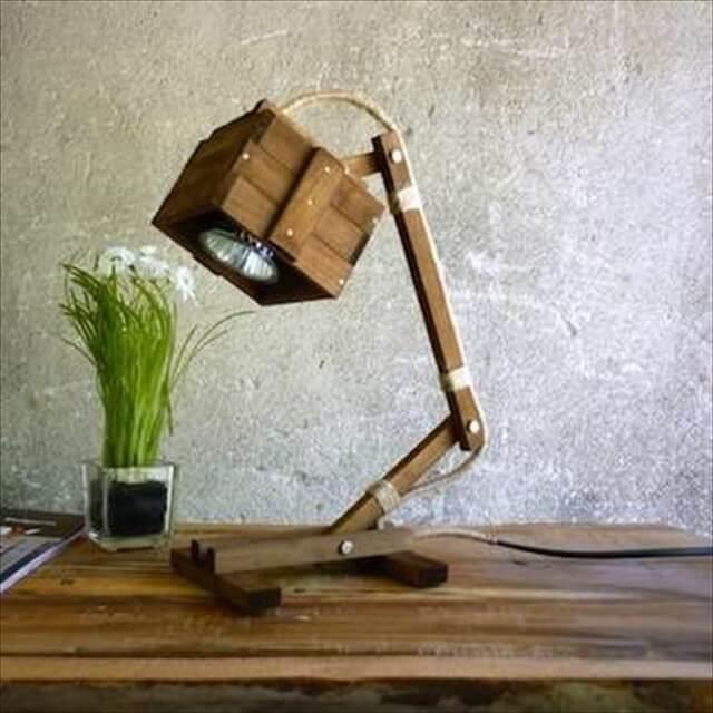 diy wooden lamp