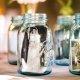 Displaying Vintage Photos in Glass Bottles and Jars