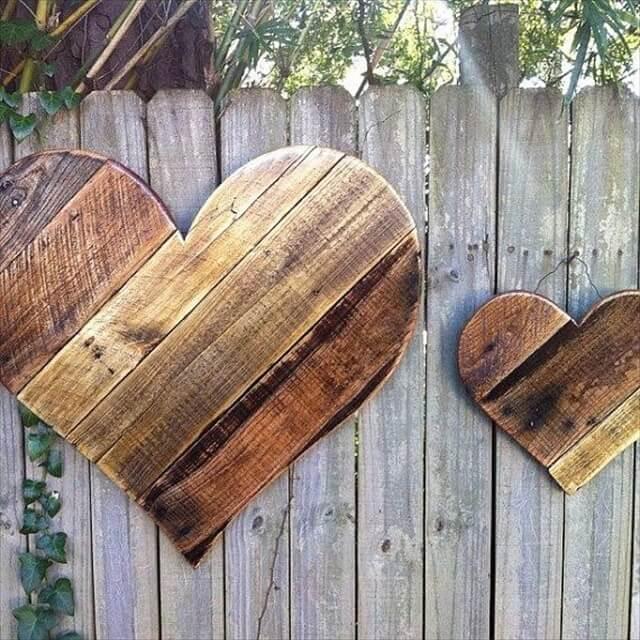Rustic Reclaimed Wood Hearts 