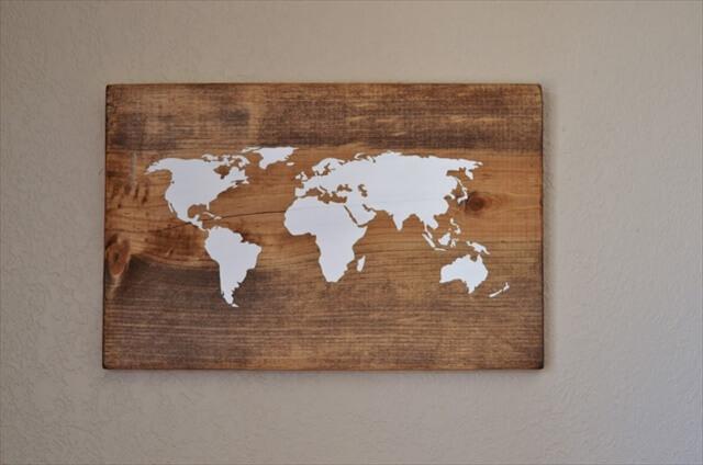 DIY wood map