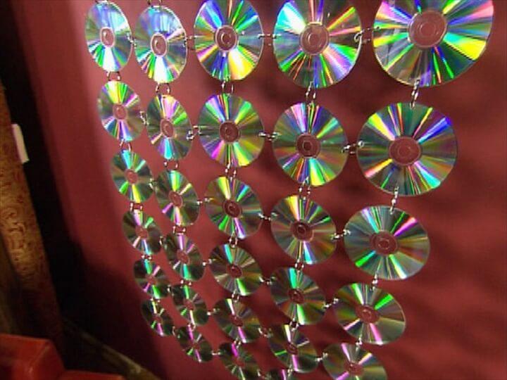 recycled cd curtain