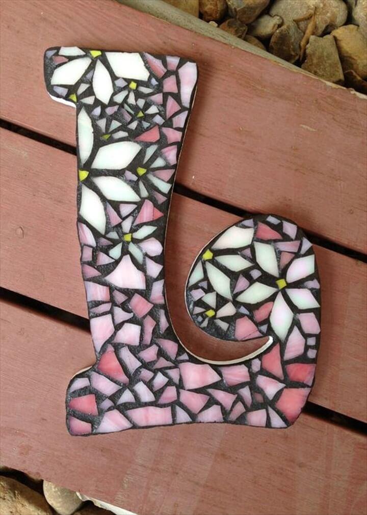 Mosaic Stained Glass Letters