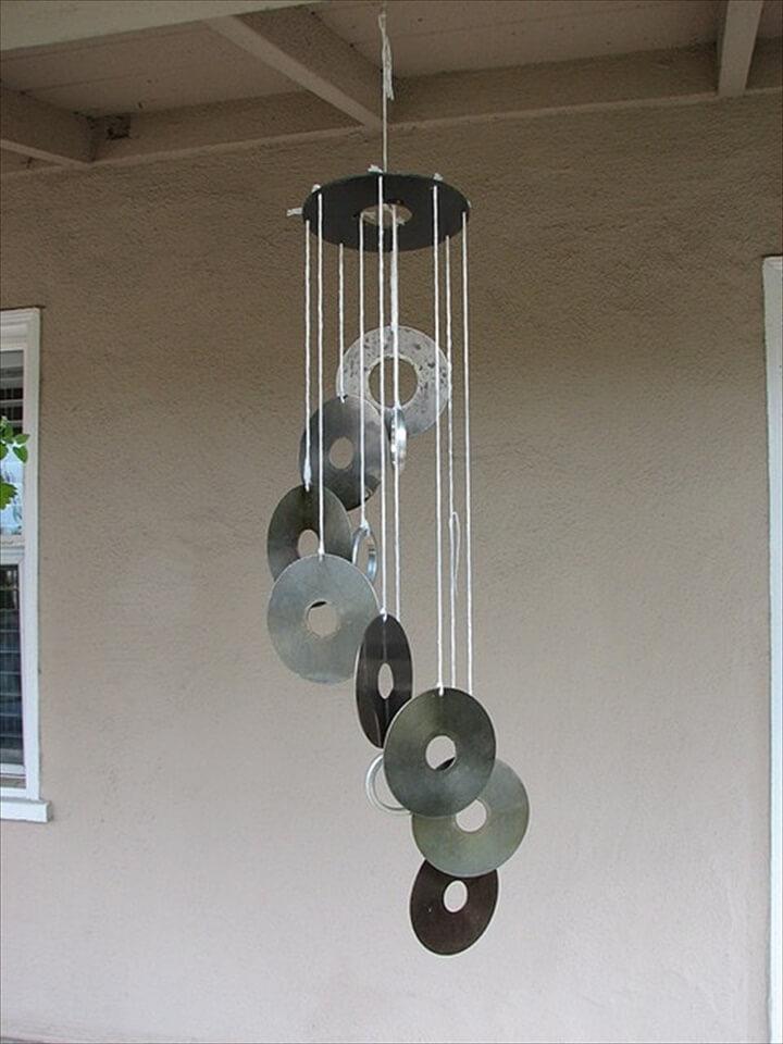 CD disk wind chime