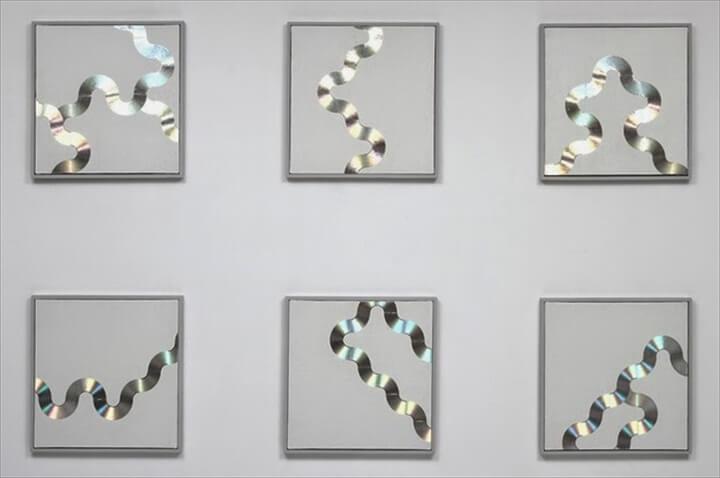  These CD flat sculptures for wall decor