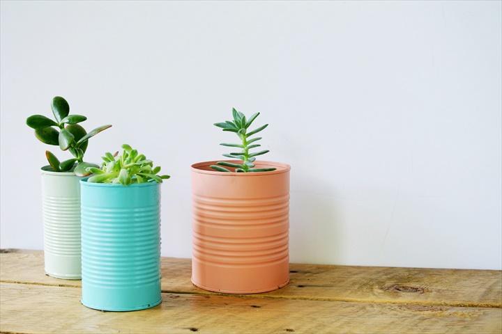 Easy DIY Tin Can Planters