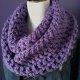 Purple Crochet Infinity Scarf: