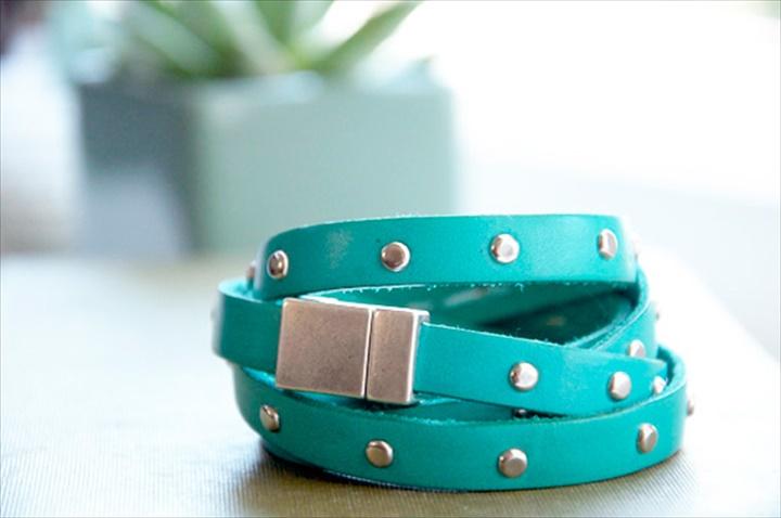 zink belt leather bracelet