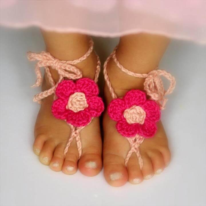 crochet baby sandals pattern pinterest