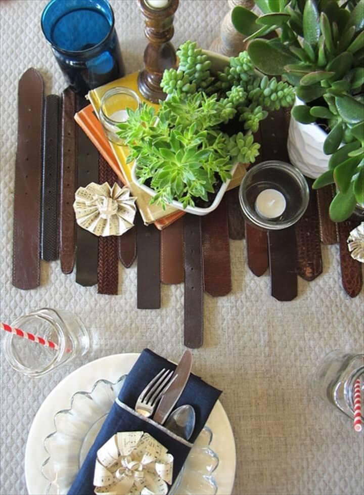 Best ideas for diy old leather belt table: