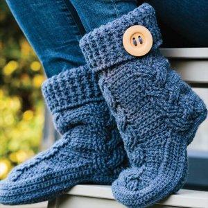 30 Easy Fast Crochet Slippers Pattern