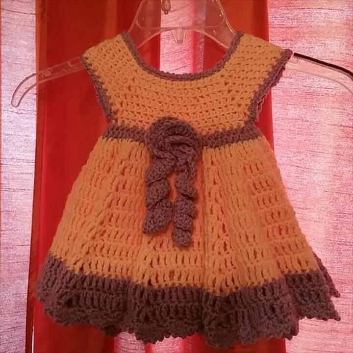 Cincare crochet Ministry Dresses - Flower twirl handmade crochet baby dress