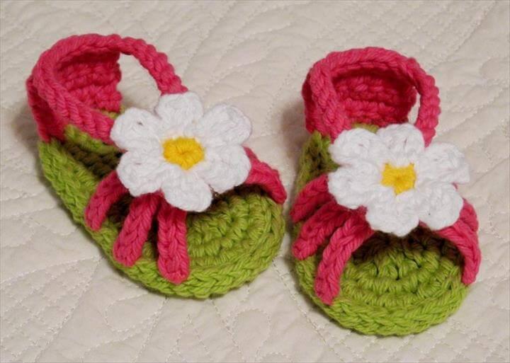 Crochet Baby Girl Flip Flops