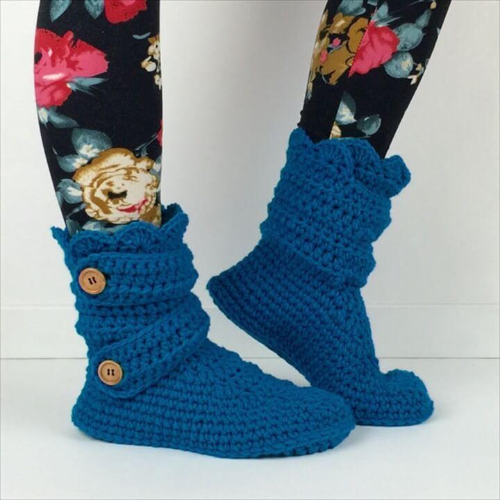 Cozy Crochet Slipper Boots Pattern
