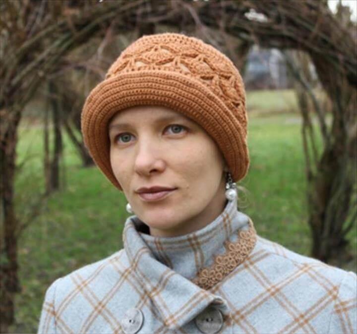 Brimmed Crochet Hat For Women