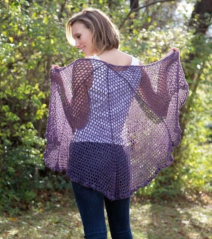 refracted lace crochet shawl pattern