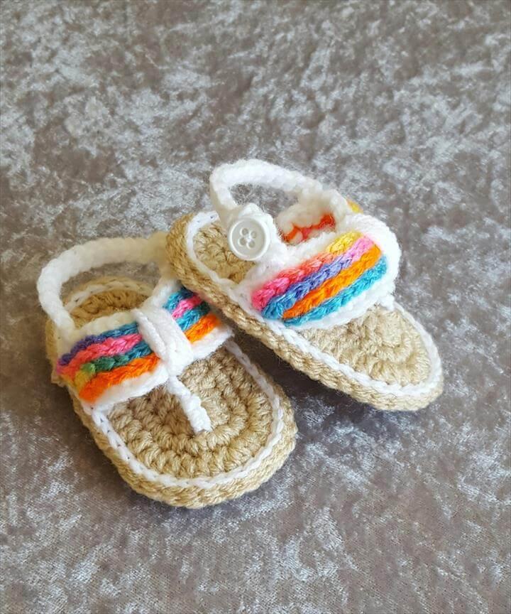 Crochet baby girl sandals, baby girl shoes, baby summer shoes, baby flip flops
