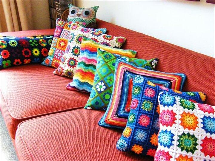 amazing diy crochet pillows