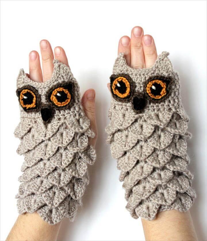 crochet-gloves-owl-pattern