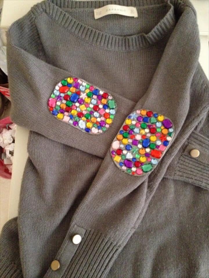Jeweled Elbow Patches