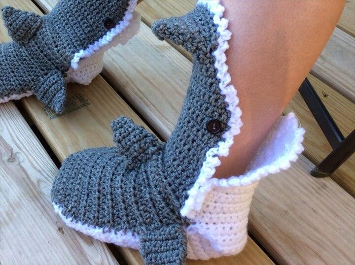 Crochet Shark Slippers. Women Men Boys Children and Babies. Custom Made