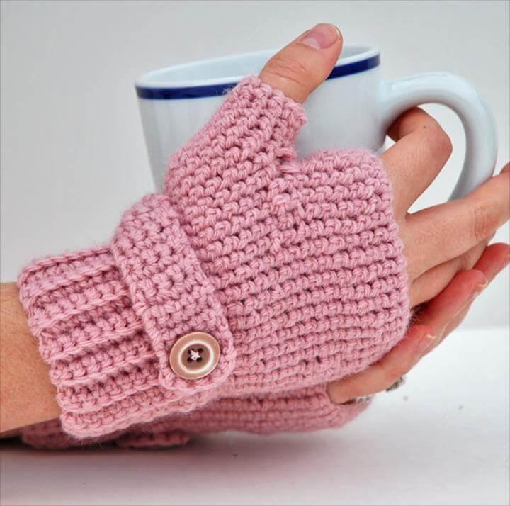 Crochet Gloves Pattern and Fingerless 