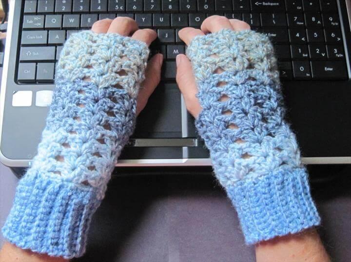 Lacey Crochet Fingerless Gloves