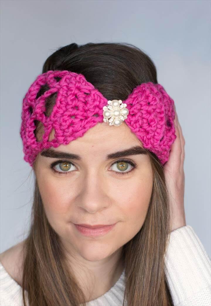 Lacy Lattice Headband Crochet Pattern