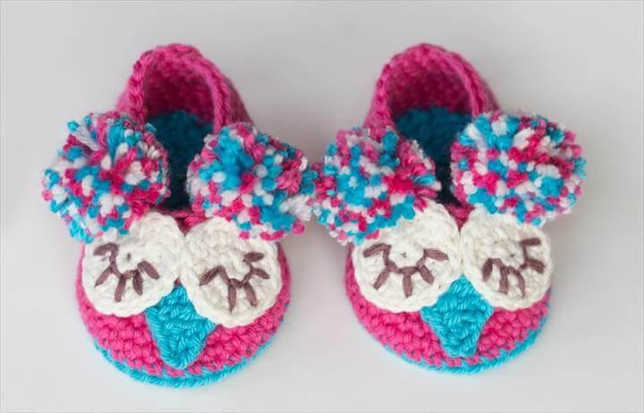  Owl Baby Booties Crochet Pattern