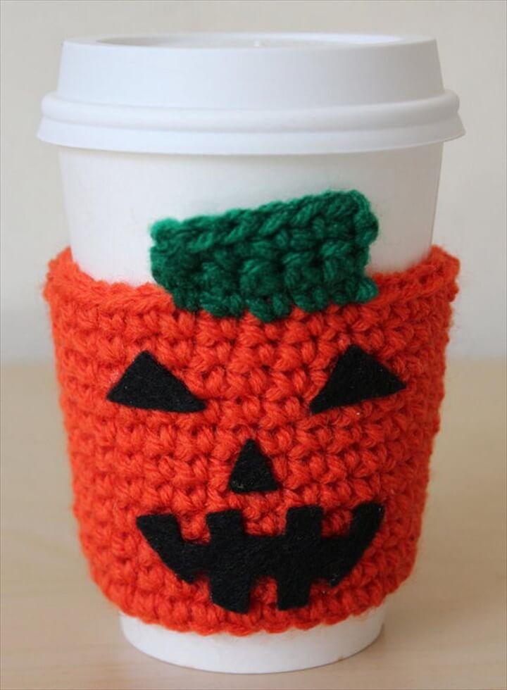 Halloween Crochet Coffee Cozy