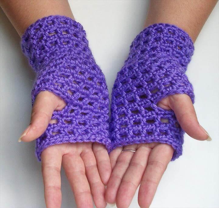 amazing and adorable crochet fingerless gloves 