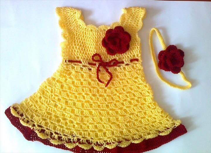 nice two colors crochet dress