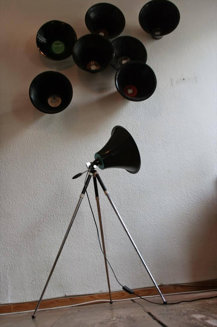 Upcycled Lamps Made From Old Vinyl Records