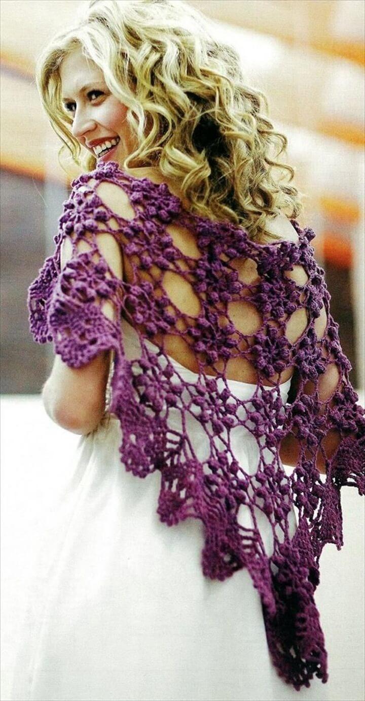 Good looking crochet shawl
