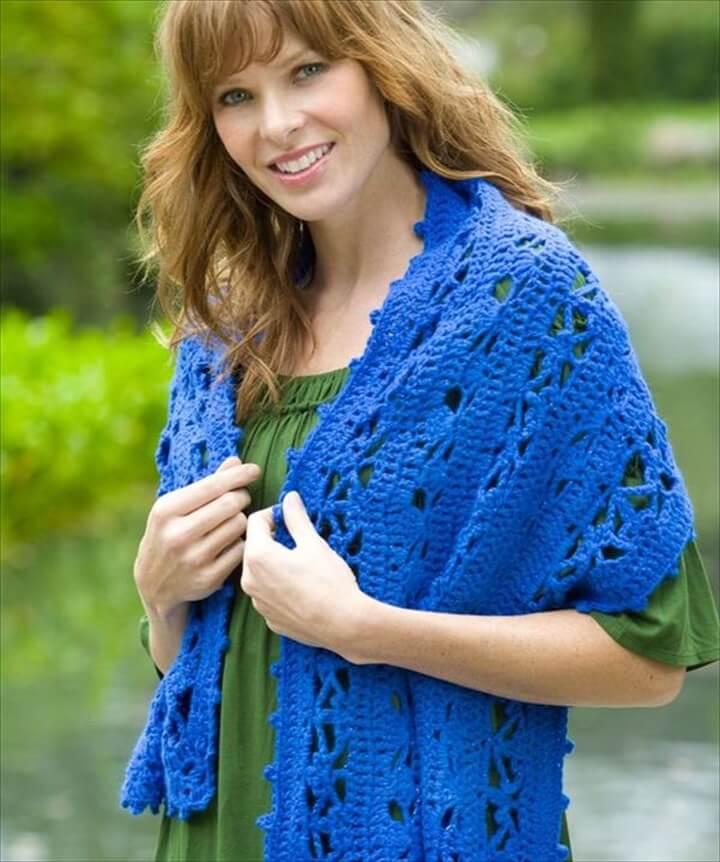 Chic Crocheted Shawl for Women