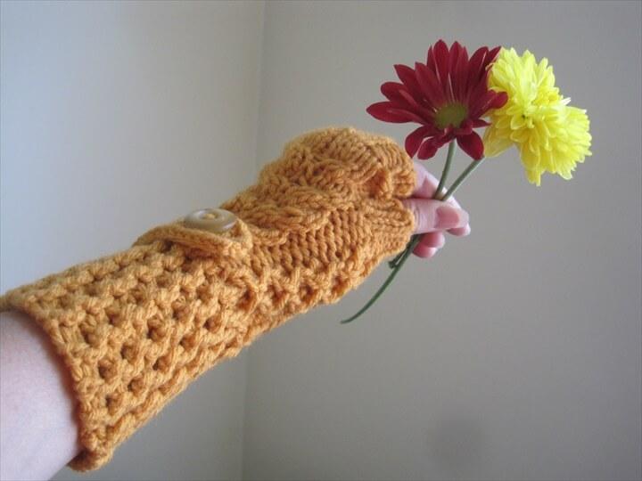 Crochet Gloves Mittens Wrist Warmers Fingerless