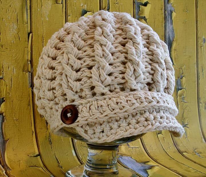  Cabled Newsboy Hat Pattern