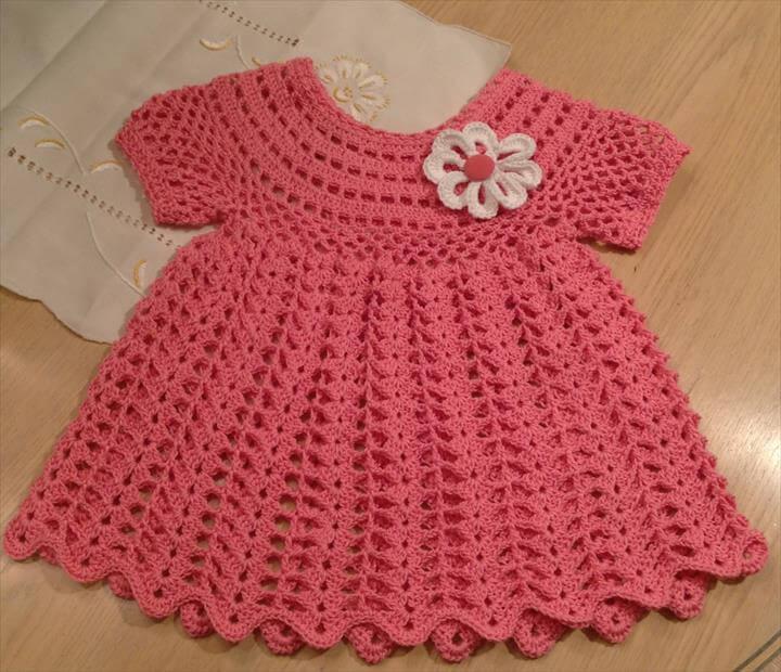 crochet dress with flower