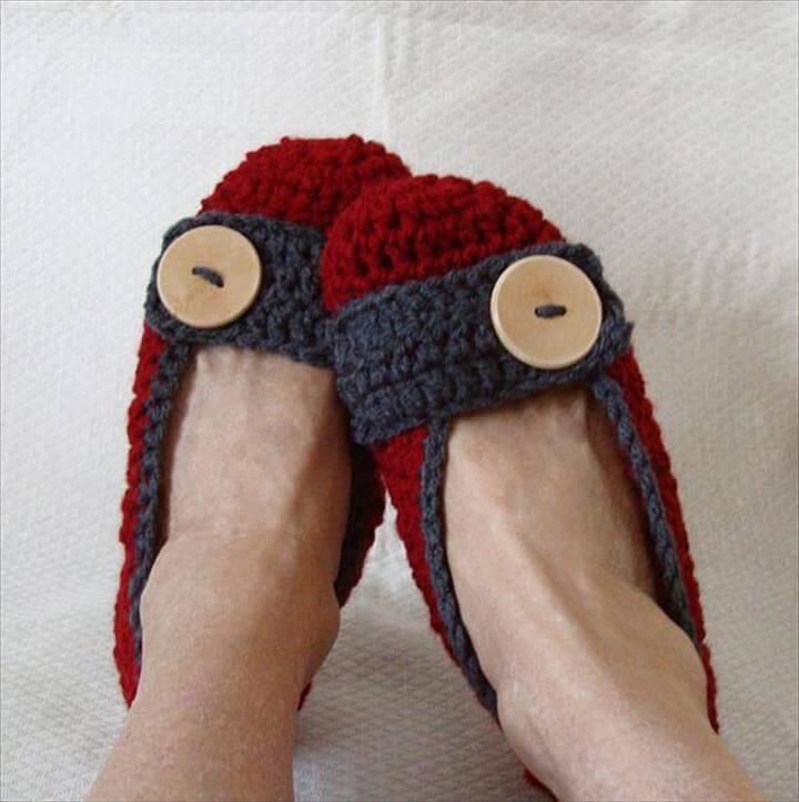 Crochet Slippers Women