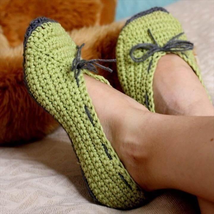 Crochet women slippers PATTERN 