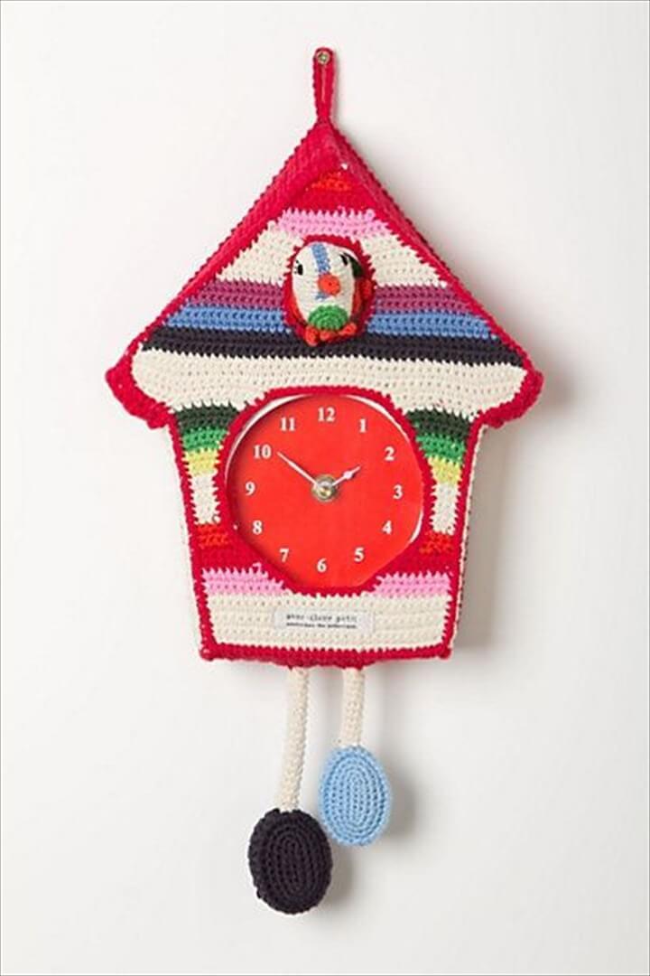 Hand-Crocheted Cuckoo Clock 
