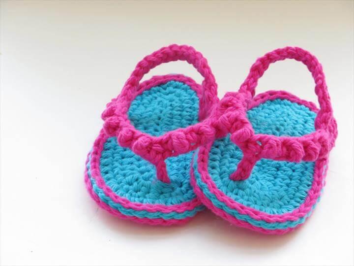 diy crochet babt sandals