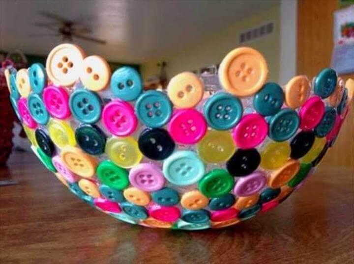 easy to make button bowl