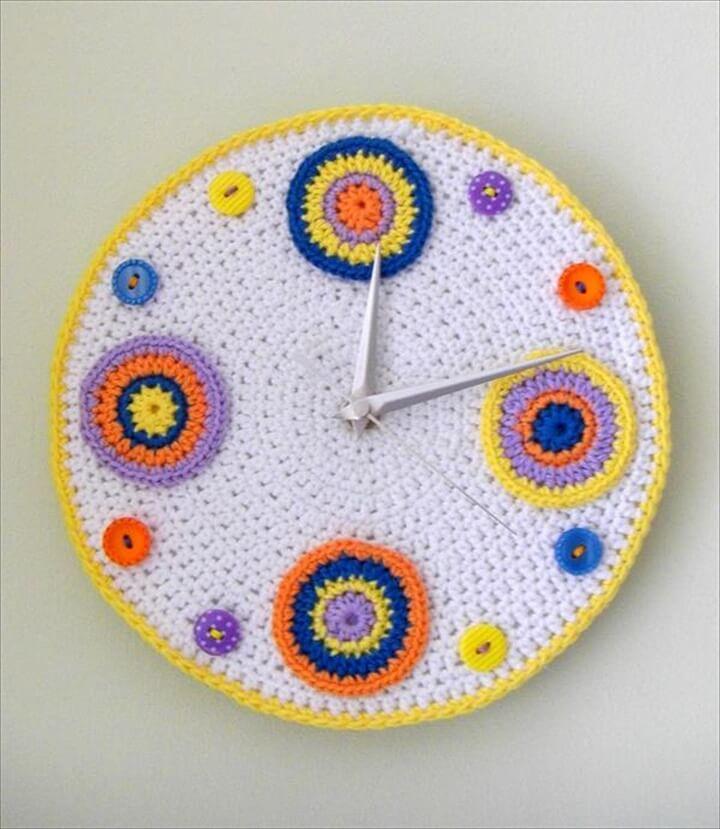 Beautiful Crochet Clock Pattern for Wall ...