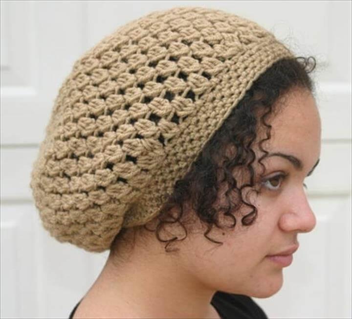 DIY Crochet Slouchy Women Hat Pattern