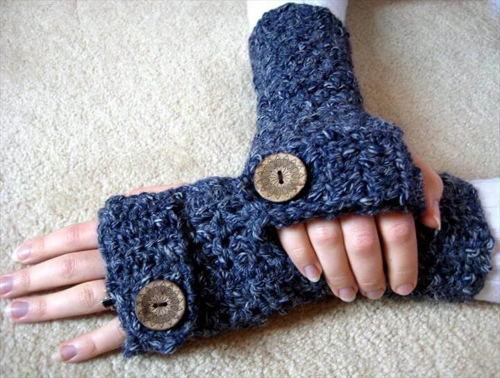 Easy fingerless gloves pattern