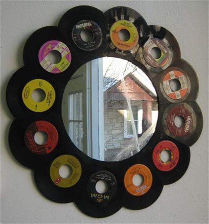 vinyl records mirror