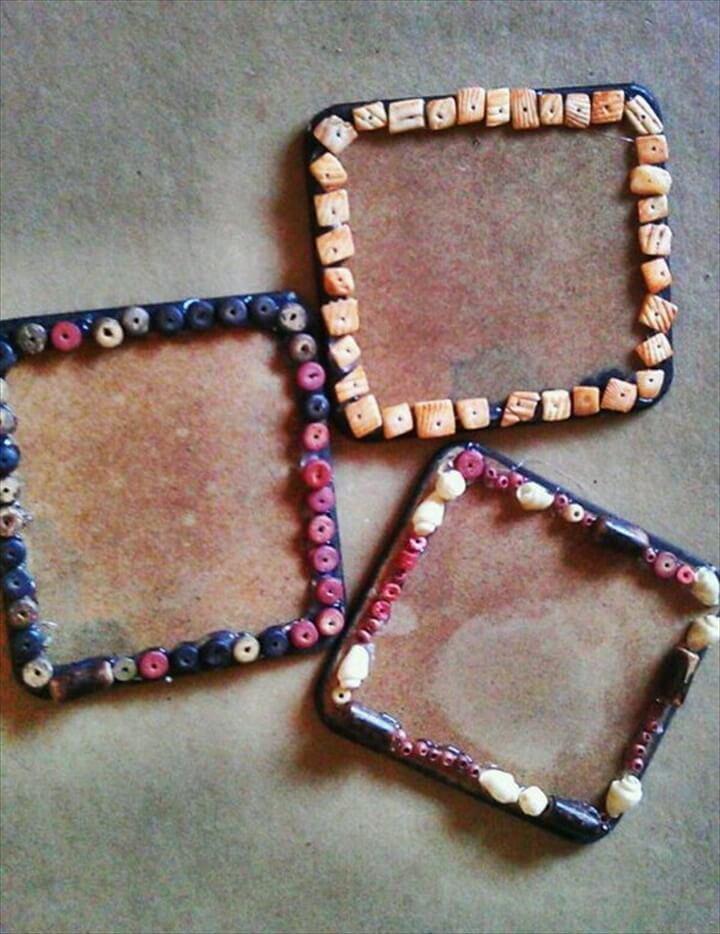 Upcycled Square Coasters