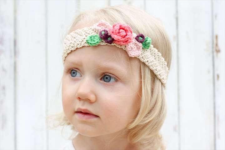 This free crochet flower headband pattern is surprisingly easy and it .